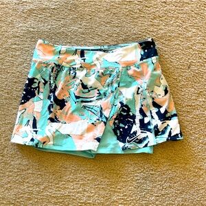 Nike Tennis Skirt White and Blue